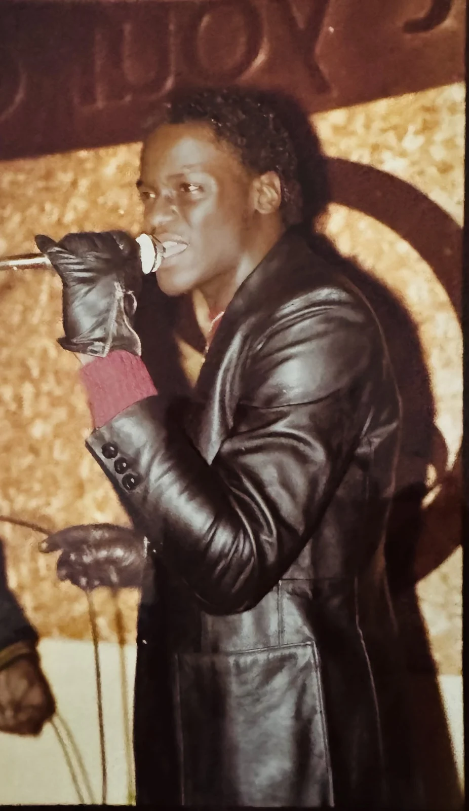 Sweety G on the microphone, from his original performance archive